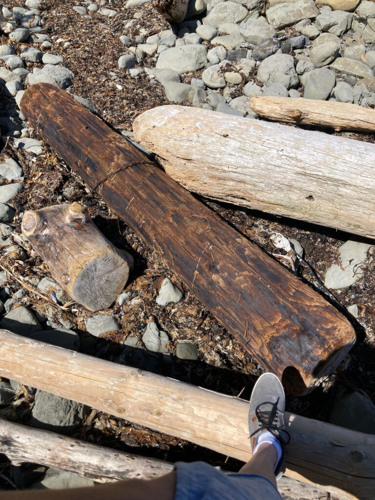 a person's feet on a wooden bench (MyCoast AI)