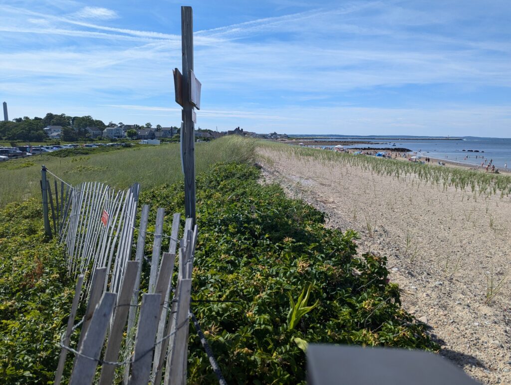 a fence on a beach (MyCoast AI)