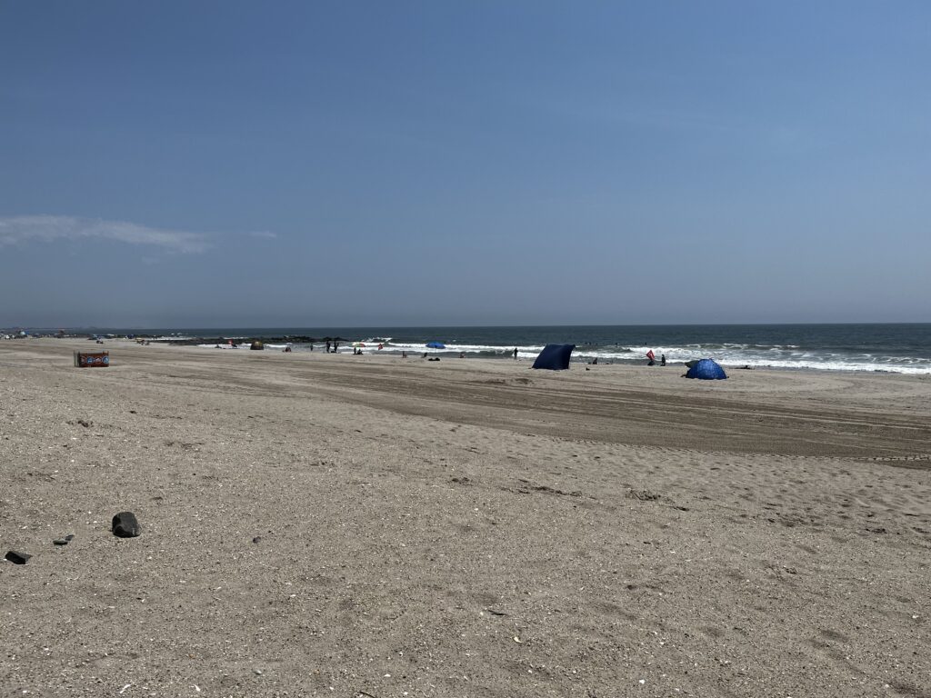 a beach with a few people (MyCoast AI)