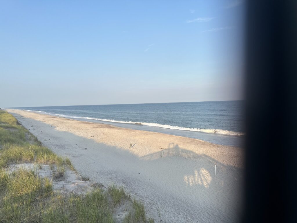 a beach with waves crashing on it (MyCoast AI)