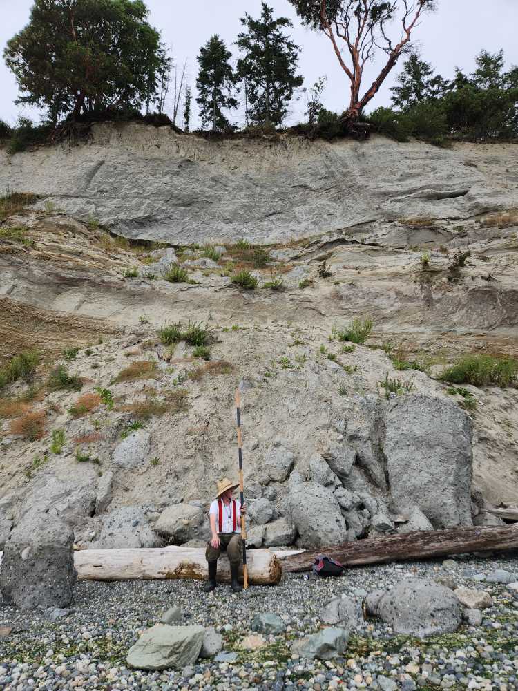 a person standing on a log (MyCoast AI)