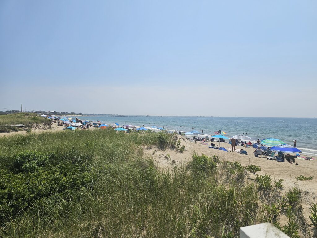 a beach with many people (MyCoast AI)