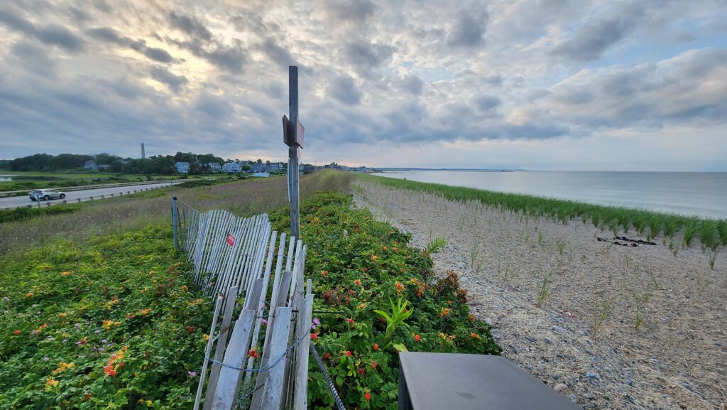 a fence on a beach (MyCoast AI)
