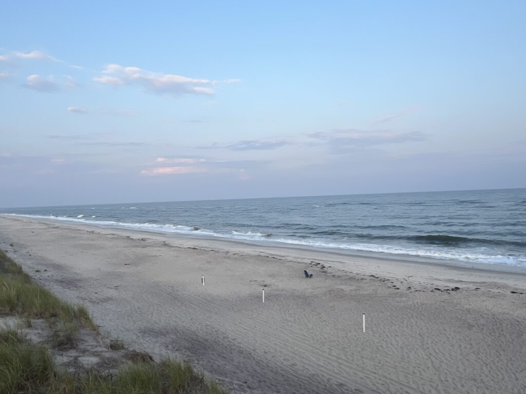 a beach with waves crashing on it (MyCoast AI)