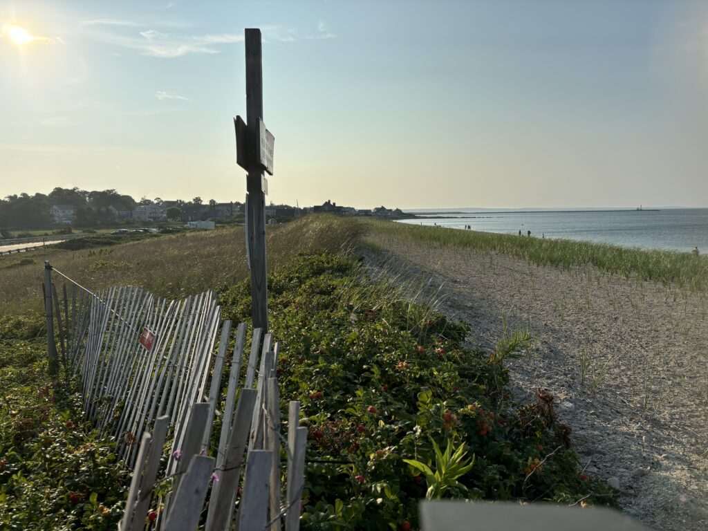 a fence on a beach (MyCoast AI)