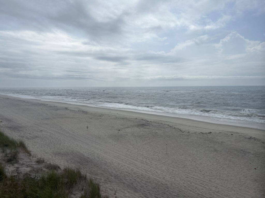 a beach with waves crashing on it (MyCoast AI)