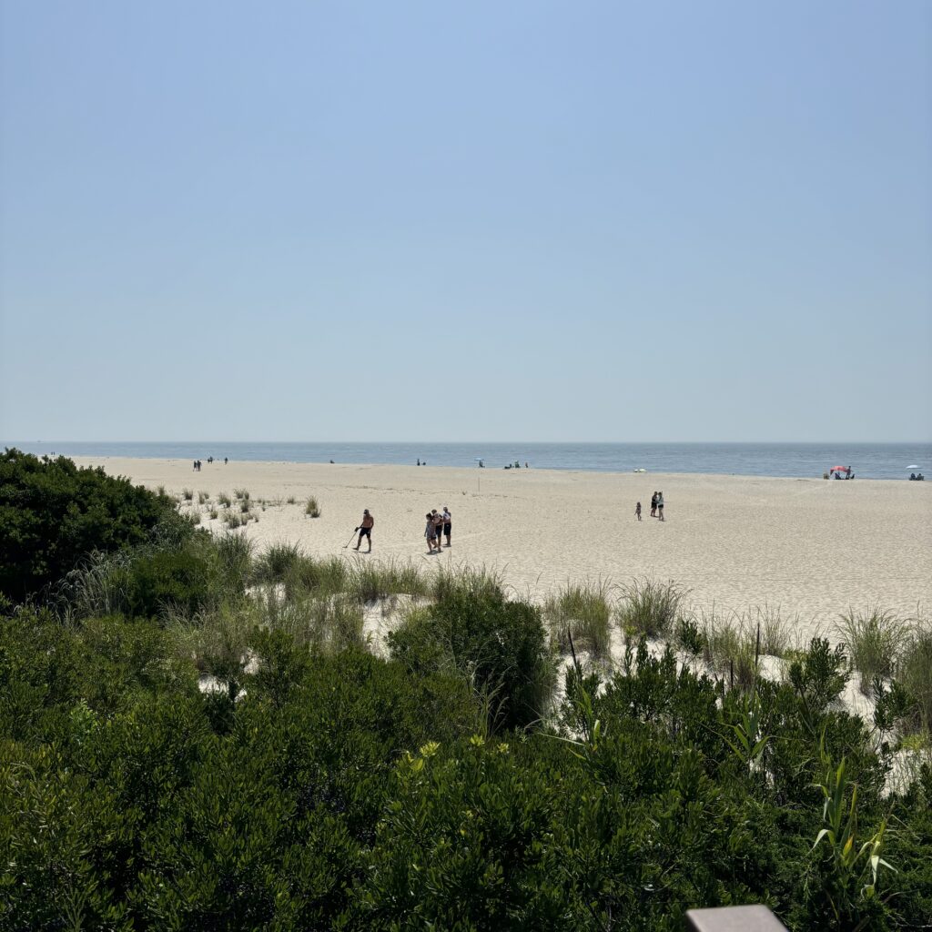 a group of people walking on a beach (MyCoast AI)