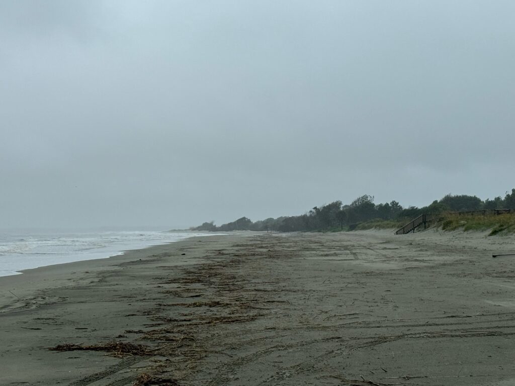 a beach with waves crashing on it (MyCoast AI)