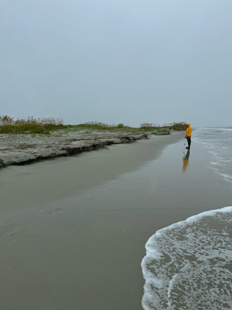 a person walking on a beach (MyCoast AI)