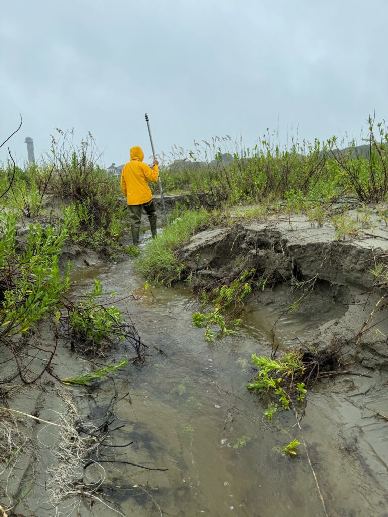 a person standing in a muddy area (MyCoast AI)
