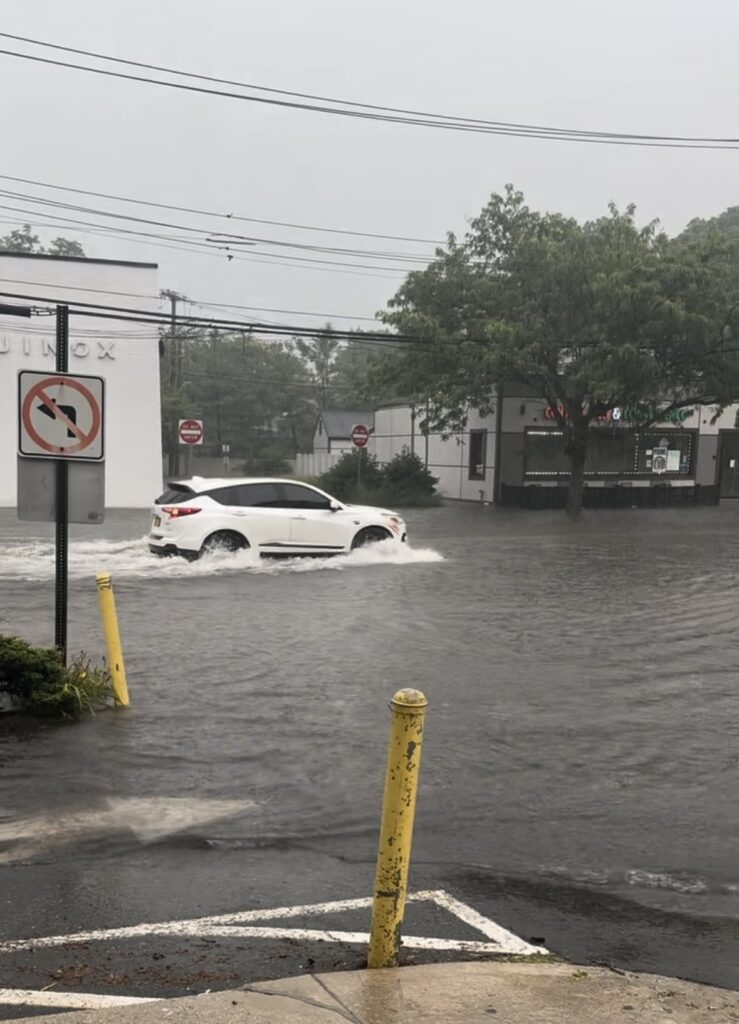 a car parked in a flooded street (MyCoast AI)