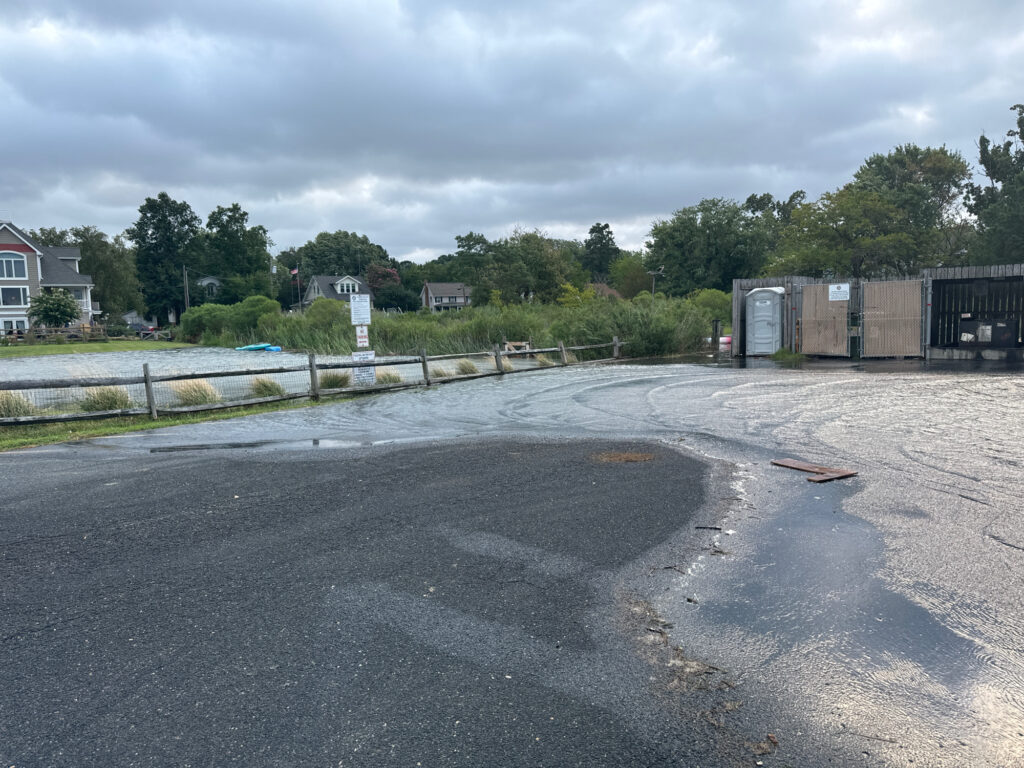 a road with a fence and trees on the side (MyCoast AI)