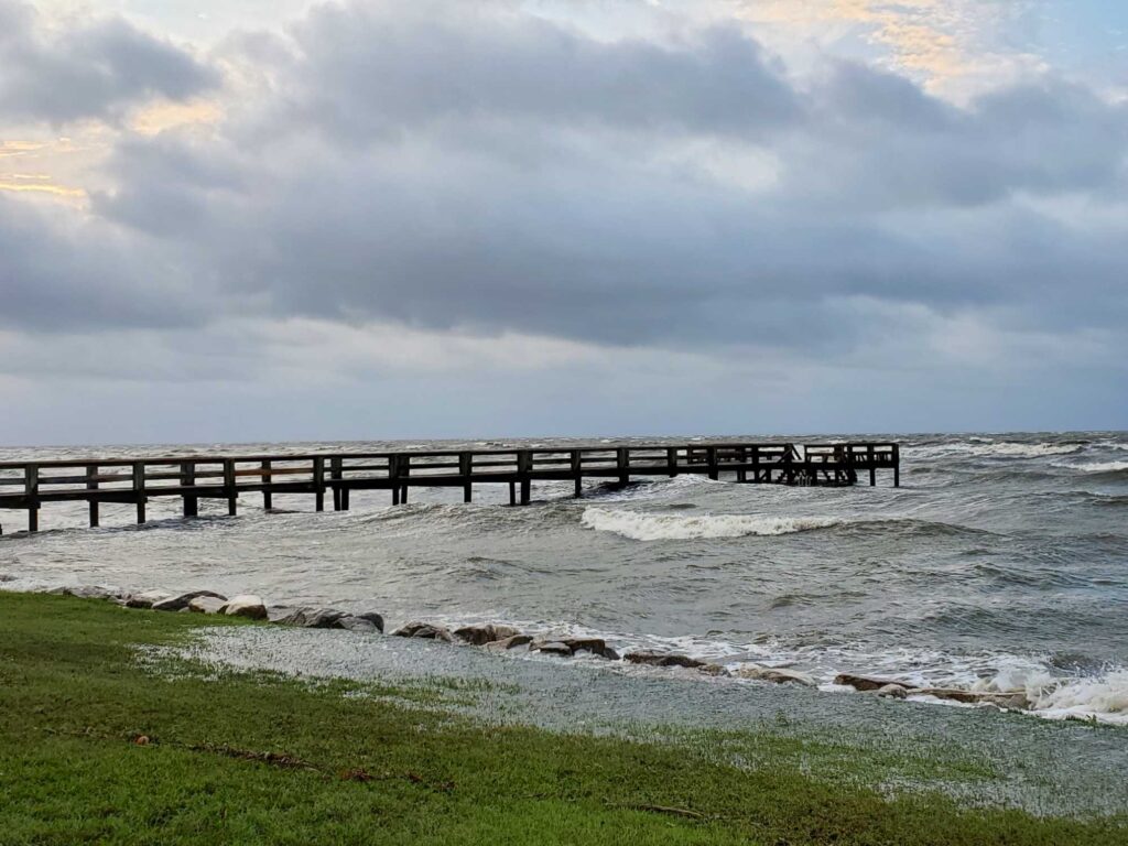 a pier over a body of water (MyCoast AI)