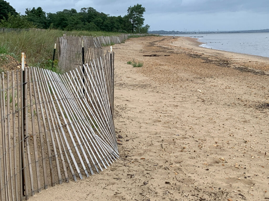 a fence on a beach (MyCoast AI)