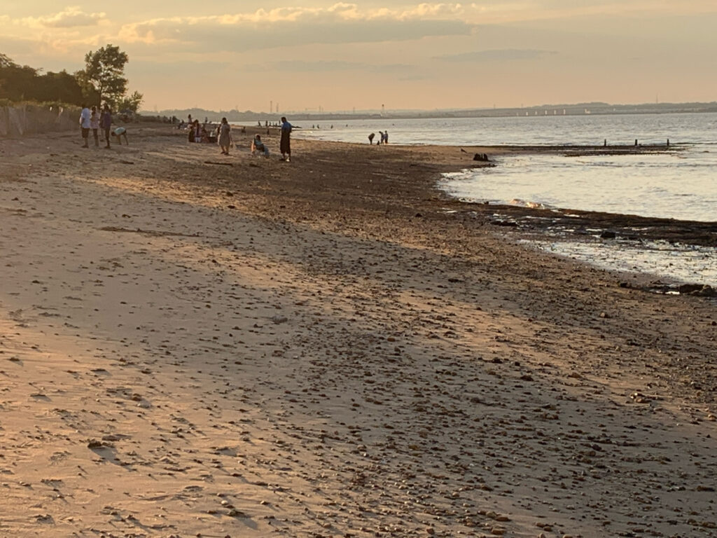 a group of people walking on a beach (MyCoast AI)