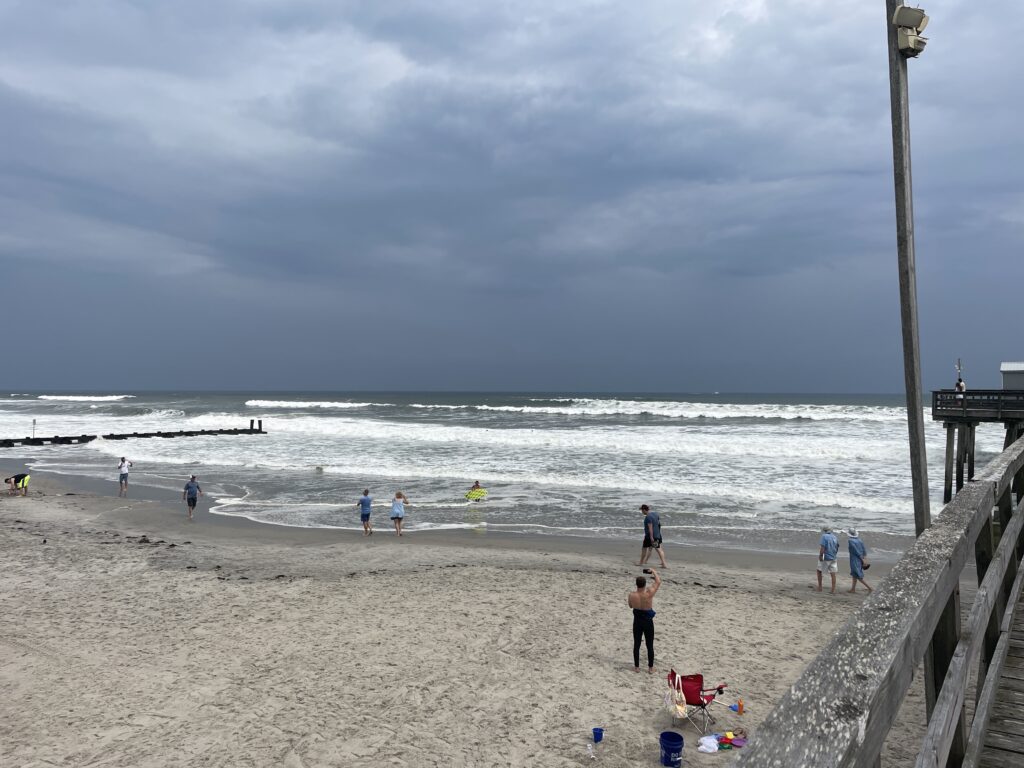 people on a beach (MyCoast AI)