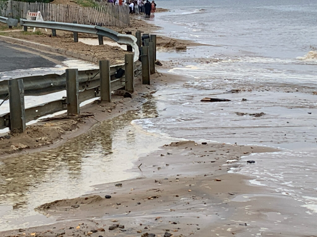 a pier on a beach (MyCoast AI)