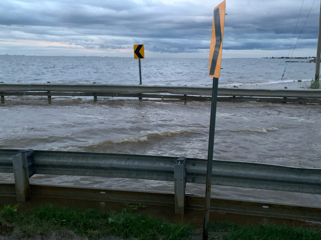 a bench sits in the middle of a beach (MyCoast AI)
