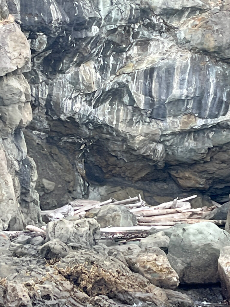 a cave with a few rocks (MyCoast AI)