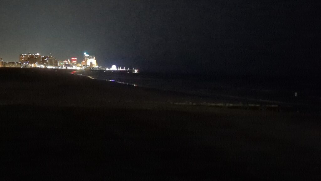 a city skyline at night (MyCoast AI)