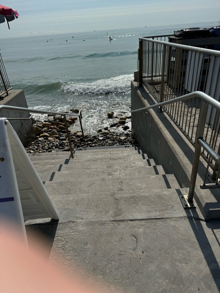 a walkway to the beach (MyCoast AI)