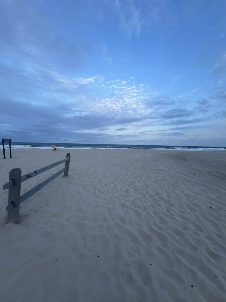 a beach with benches (MyCoast AI)