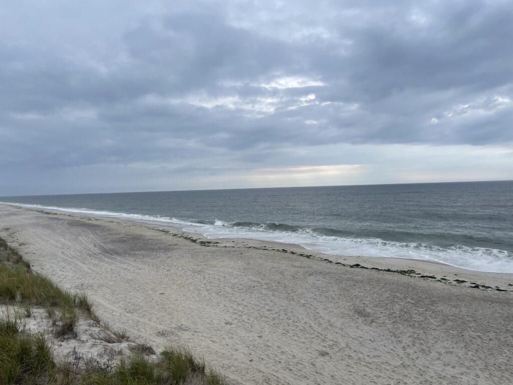 a beach with waves crashing on it (MyCoast AI)