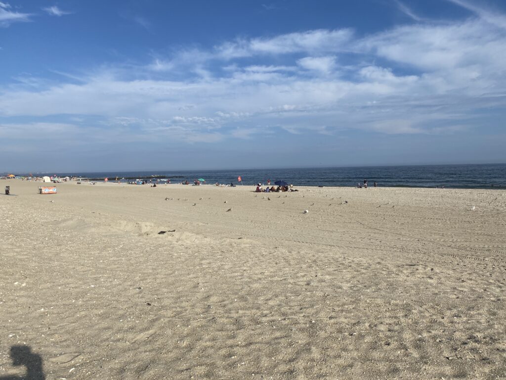 a sandy beach with people on it (MyCoast AI)