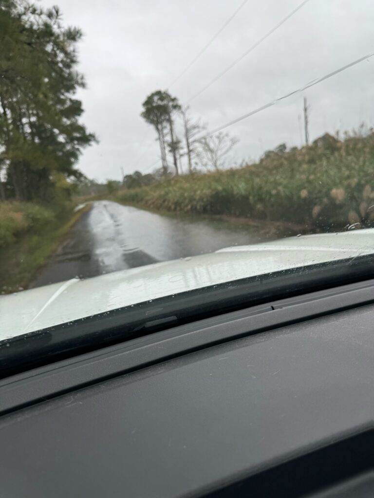 a car driving on a wet road (MyCoast AI)