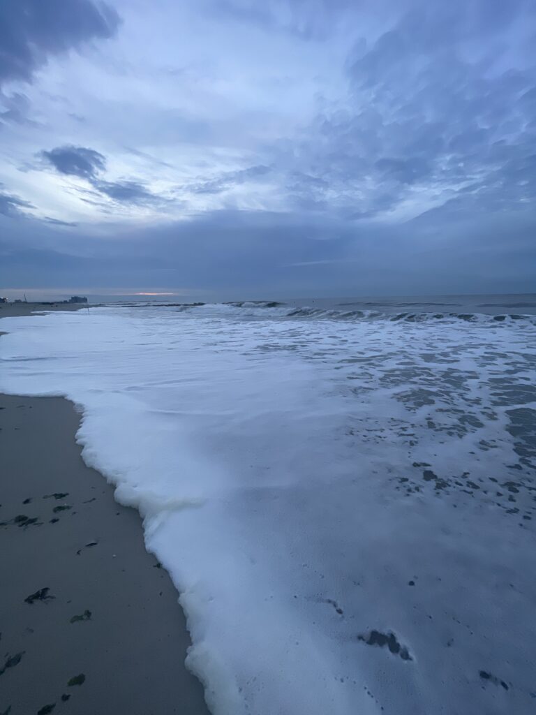 a beach with snow (MyCoast AI)