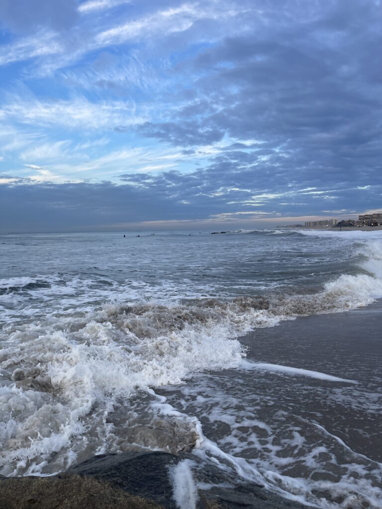 waves crashing on a beach (MyCoast AI)