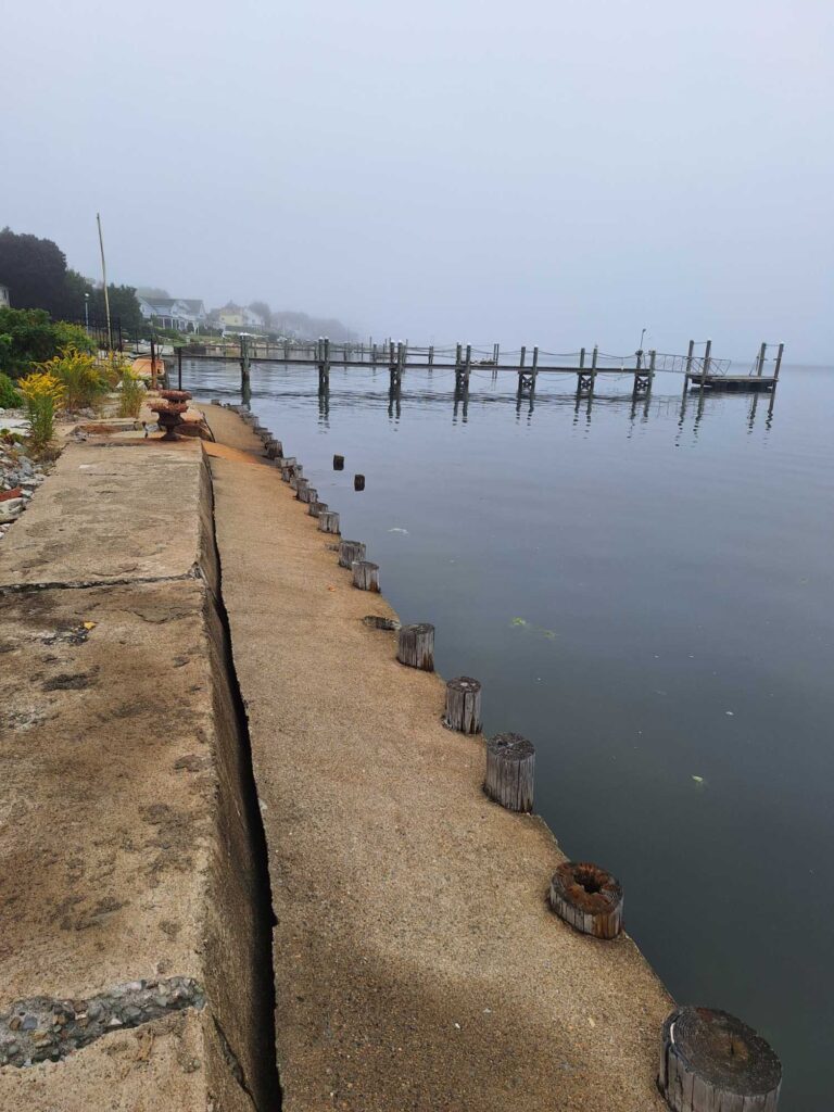 a dock over a body of water (MyCoast AI)