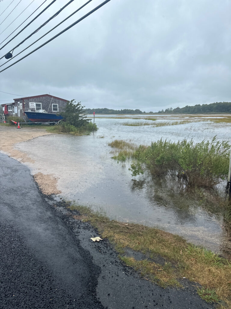 a flooded area with a house in the background (MyCoast AI)