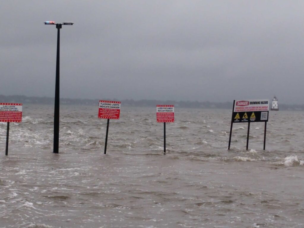 a group of signs in the water (MyCoast AI)