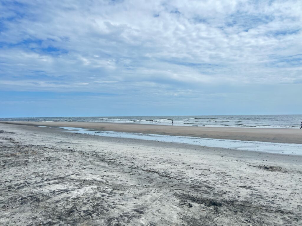 a beach with snow (MyCoast AI)