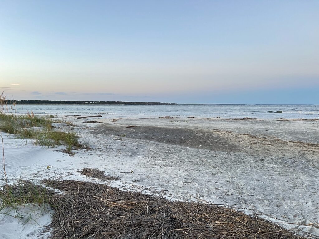 a beach with snow (MyCoast AI)