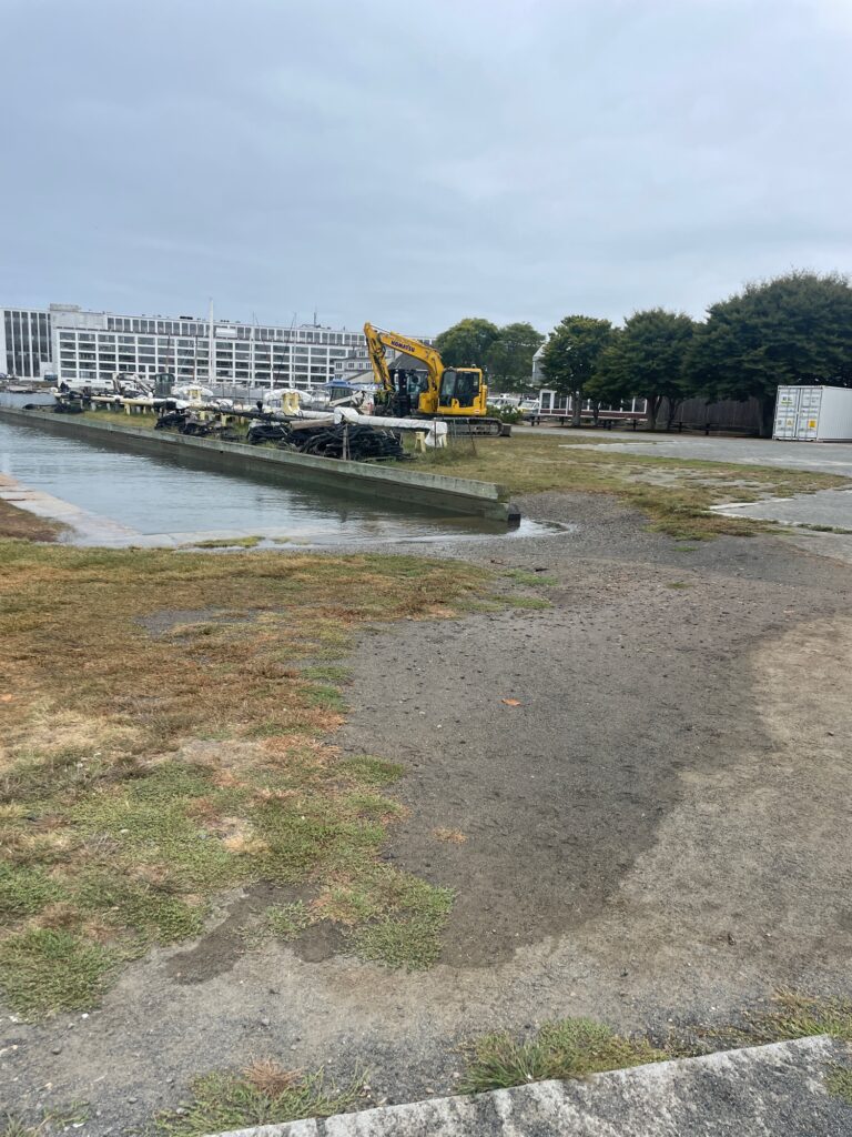 a construction vehicle at a construction site (MyCoast AI)