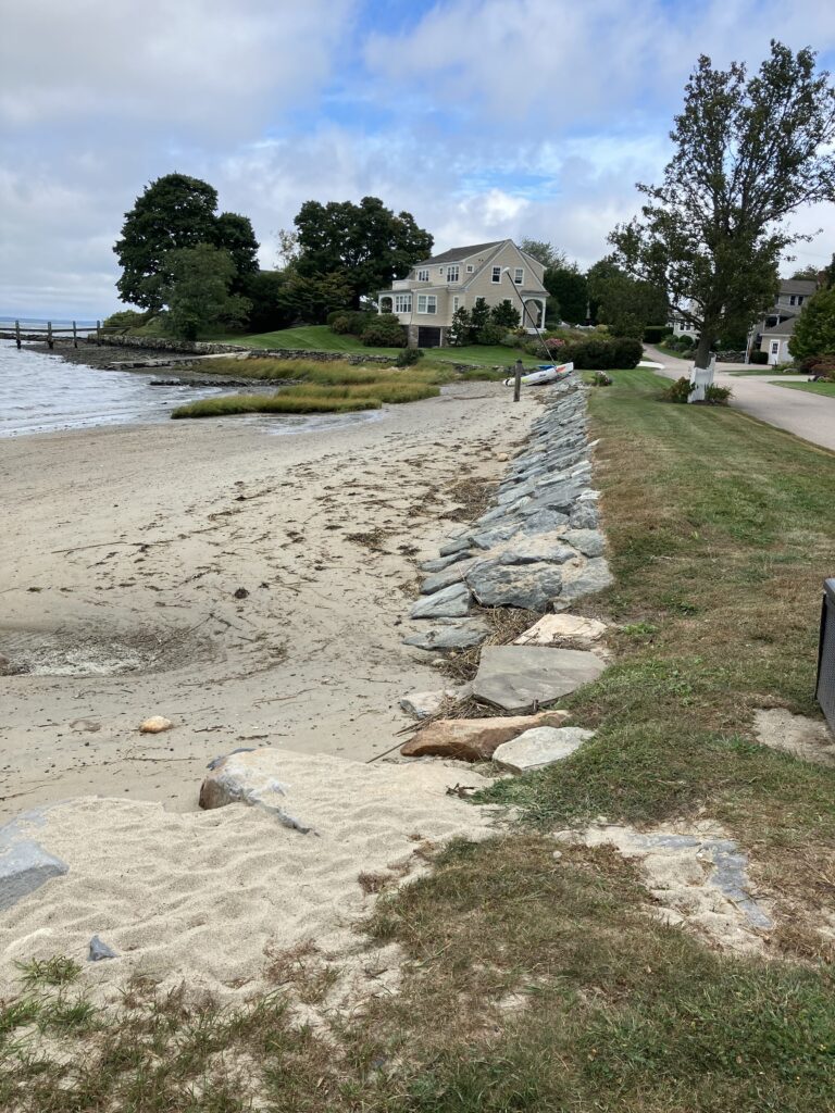 a stone path with grass and trees (MyCoast AI)
