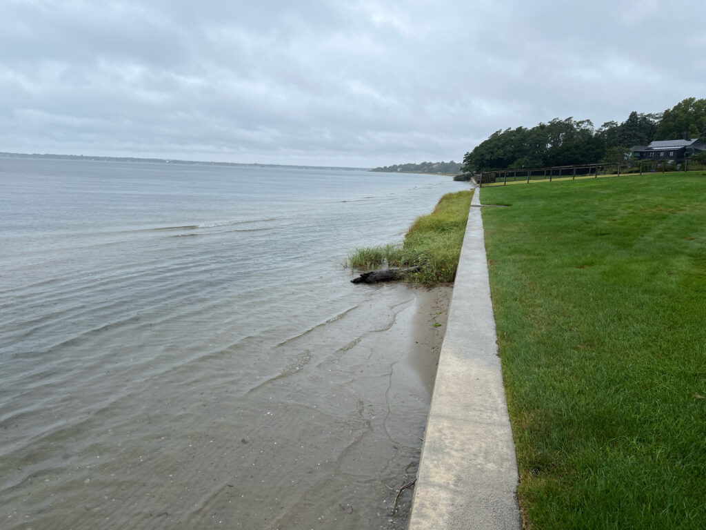 a path next to a body of water (MyCoast AI)