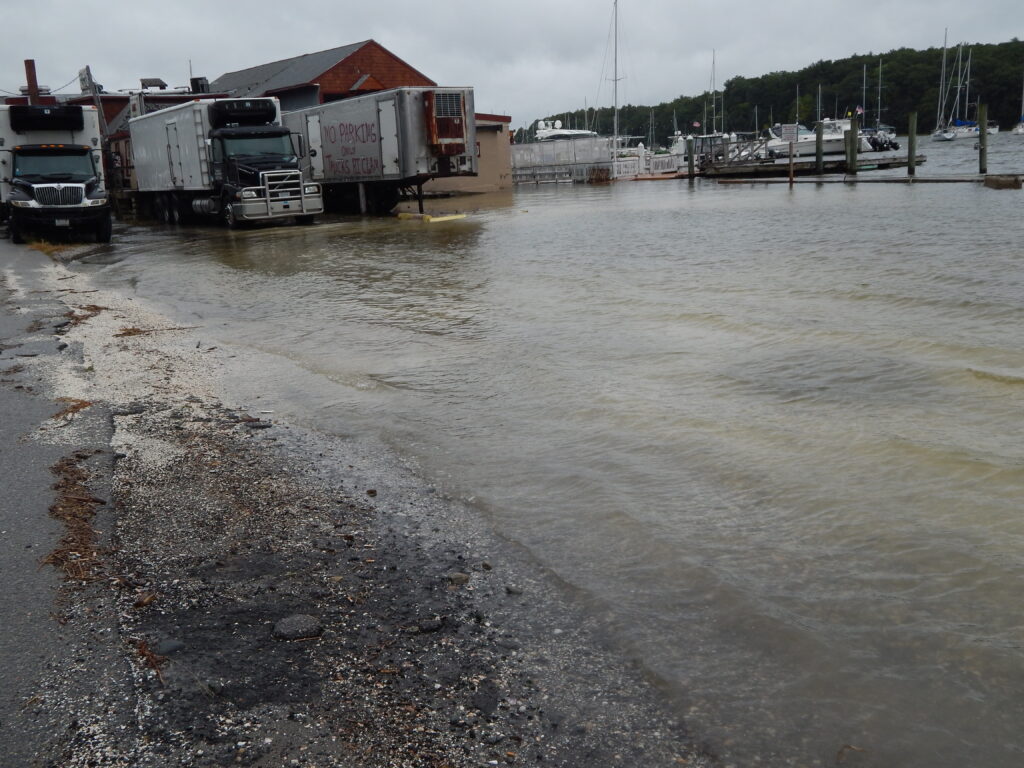 a truck parked in a flooded area (MyCoast AI)