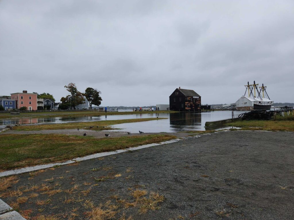a body of water with buildings along it (MyCoast AI)