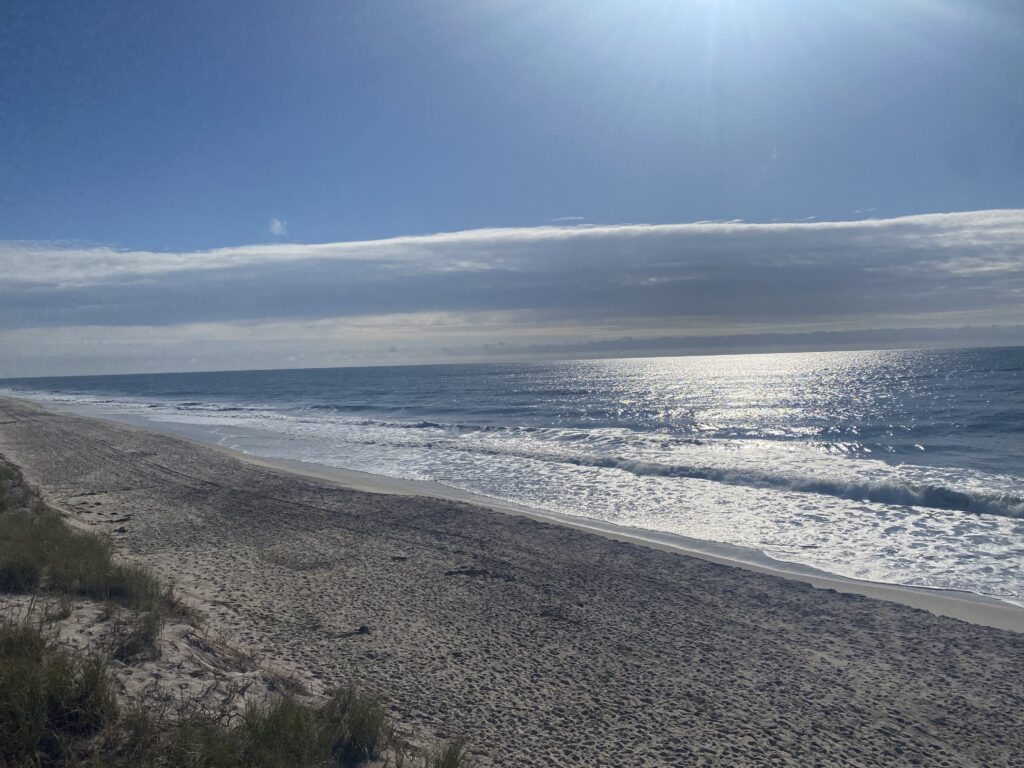 a beach with waves crashing on it (MyCoast AI)