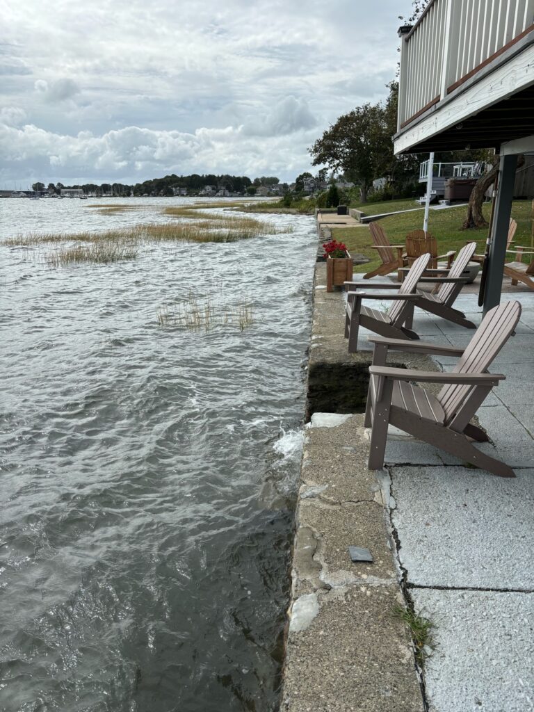 chairs on a dock (MyCoast AI)
