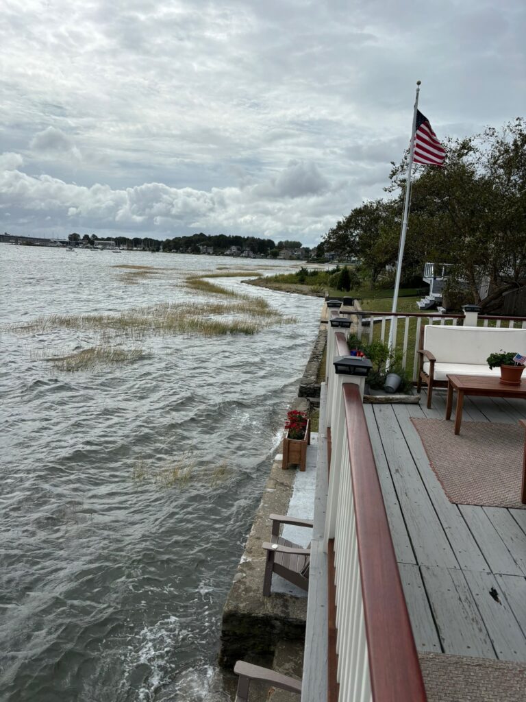 a dock with a flag on it (MyCoast AI)