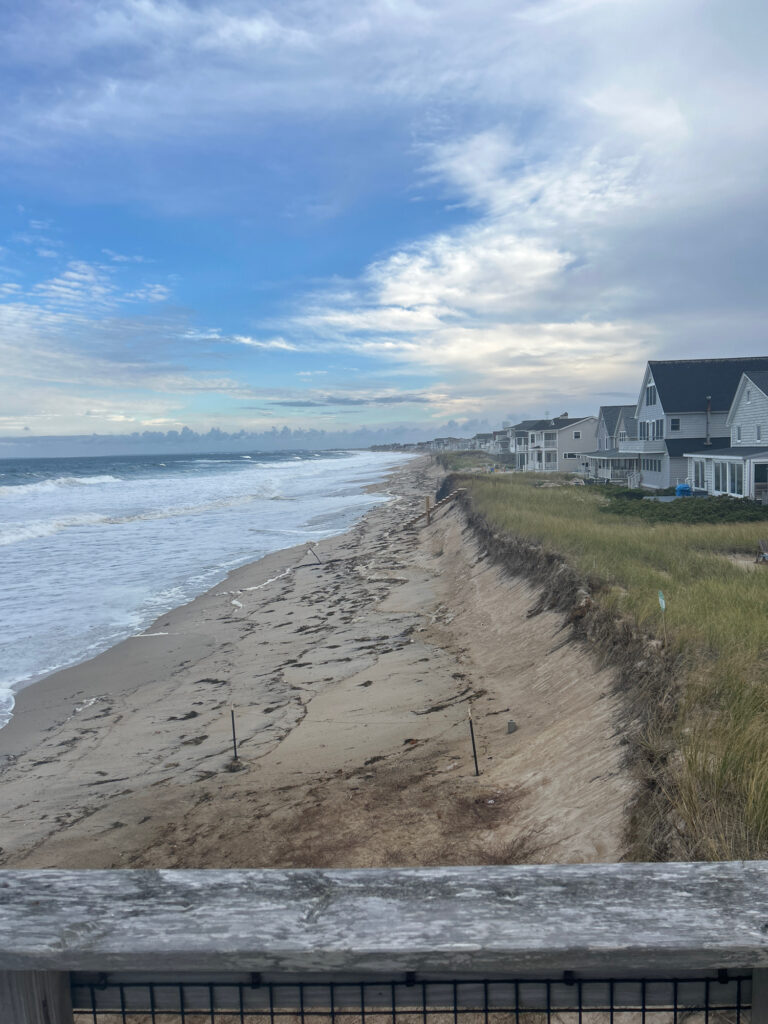 a beach with houses along it (MyCoast AI)
