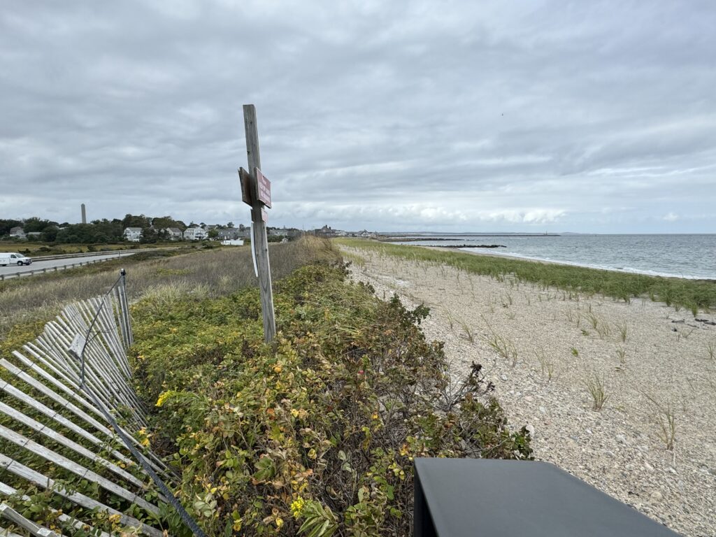 a fence on a beach (MyCoast AI)