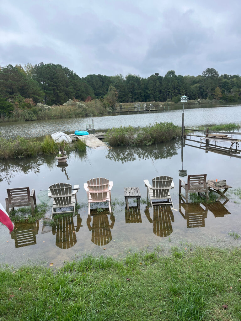 chairs on a dock (MyCoast AI)