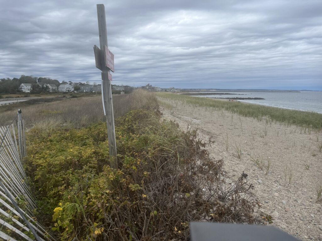 a road with a sign on it (MyCoast AI)
