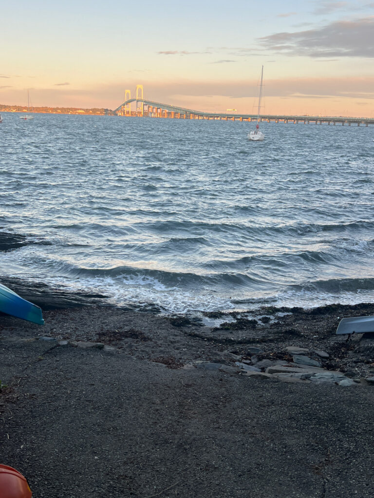 a body of water with a bridge in the background (MyCoast AI)