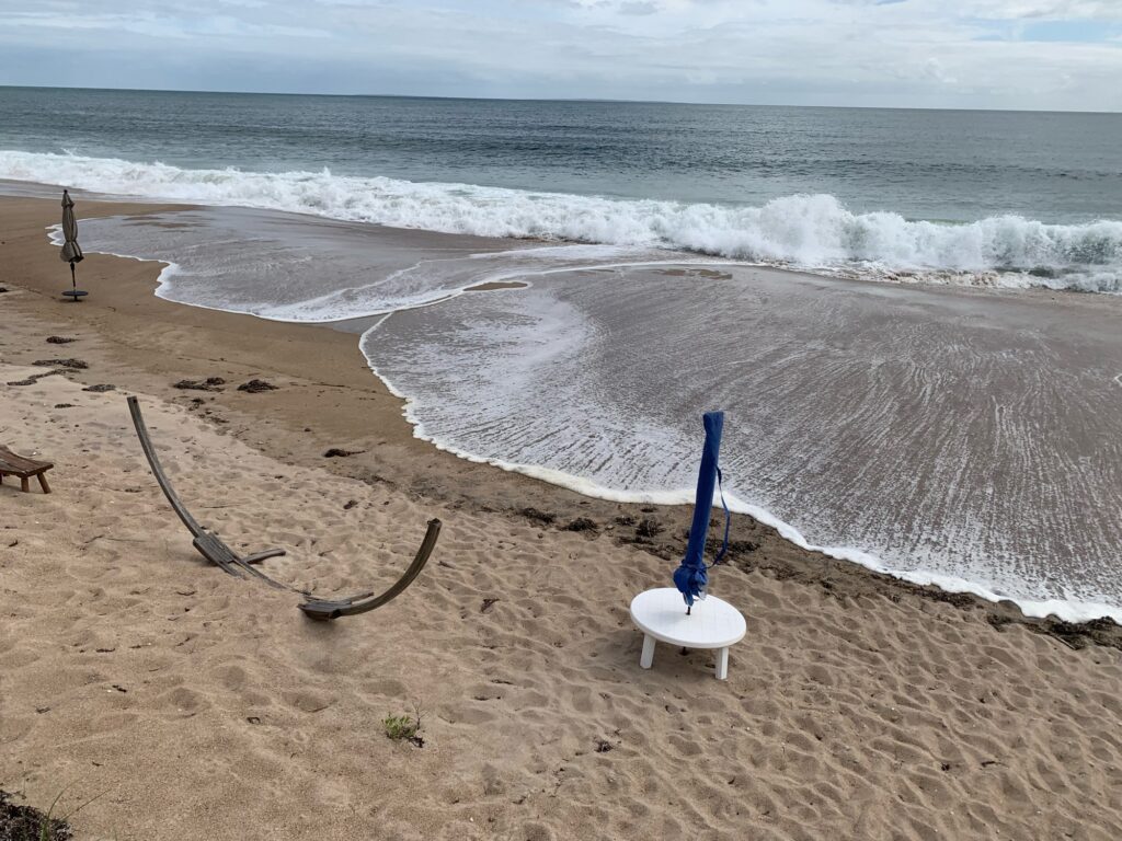 a surfboard on a beach (MyCoast AI)